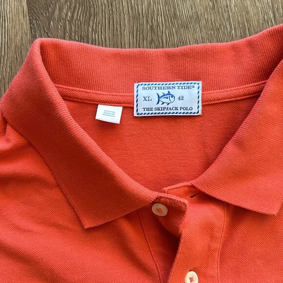 Southern Tide Orange Skipjack Short Sleeve Polo Size XL - Picture 3 of 4